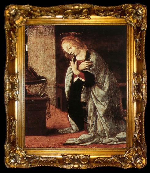 framed  LEONARDO da Vinci Annunciation (detail) ey79, ta009-2